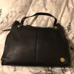 Black Leather Vince Camuto Large Tote
